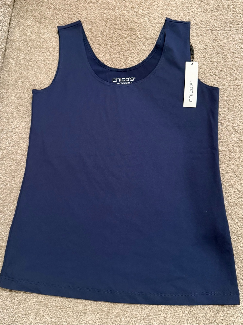 Chico's Deep Navy Scoop Tank Top